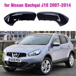 1 paio Primer grigio porta ala specchio copertura di ricambio per Nissan Qashqai J10 2007-2014 specchio posteriore Shell Case Trim nero lucido