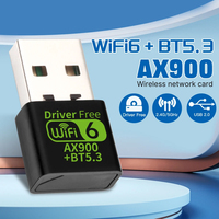 900Mbps WiFI 6 USB Adapter Bluetooth 5.3 Wireless Network Card Dual Band Driver Free USB Dongle for Win 10 11 PC Accessories