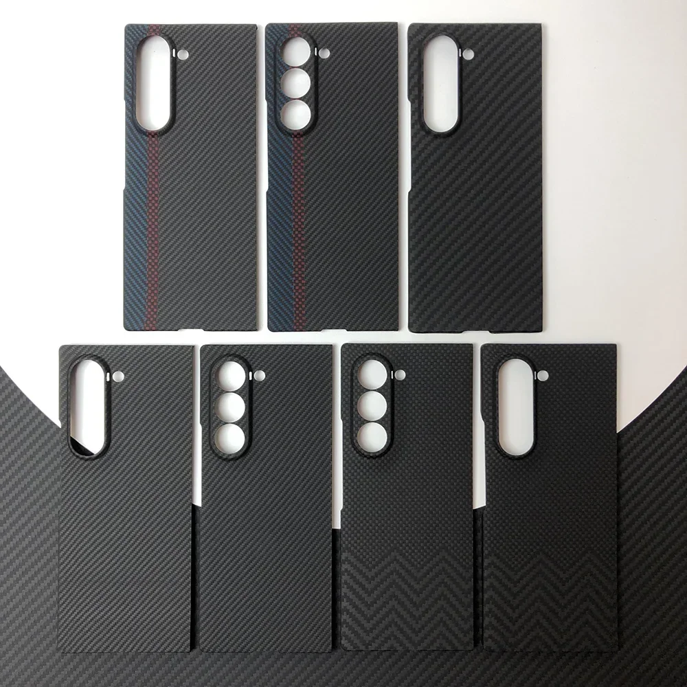 

Черный чехол для телефона SAMSUNG Galaxy Z Fold6 fold 6 кевларовый чехол настоящий Арамид углеродный фибра чехол геометрический легкий 01-07