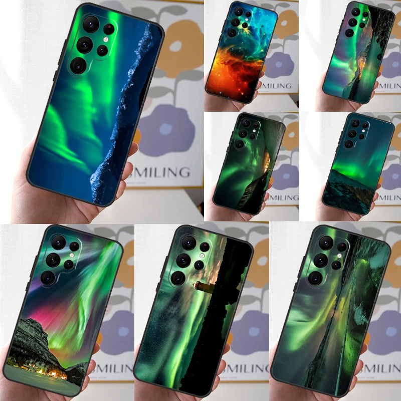 Northern Lights Sky Case For Samsung Galaxy S24 S23 S22 S21 Ultra Note 20 S20 FE S8 S9 S10 Note 10 Plus Cover