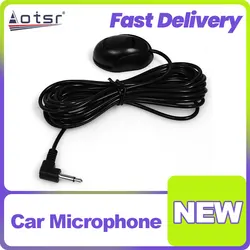 Aotsr 2024 Latest Universal Black Car Microphone ABS Plastic Material Cars Accessories Rapid Shipping