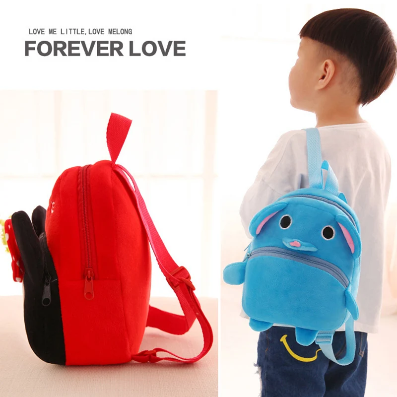 Disney Marvel Anime Children Plush Backpack Mickey Mouse Hello Kitty Spiderman Cartoon Kindergarten Schoolbag Baby Kawaii Bag