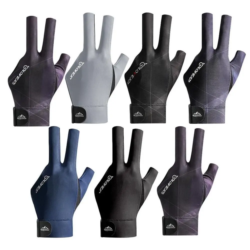 Woman Elasticity Wear-resistant Light Non-slip Billiards Gloves Anti Skid Gloves Open 3 Fingers Gloves Three Finger Gloves