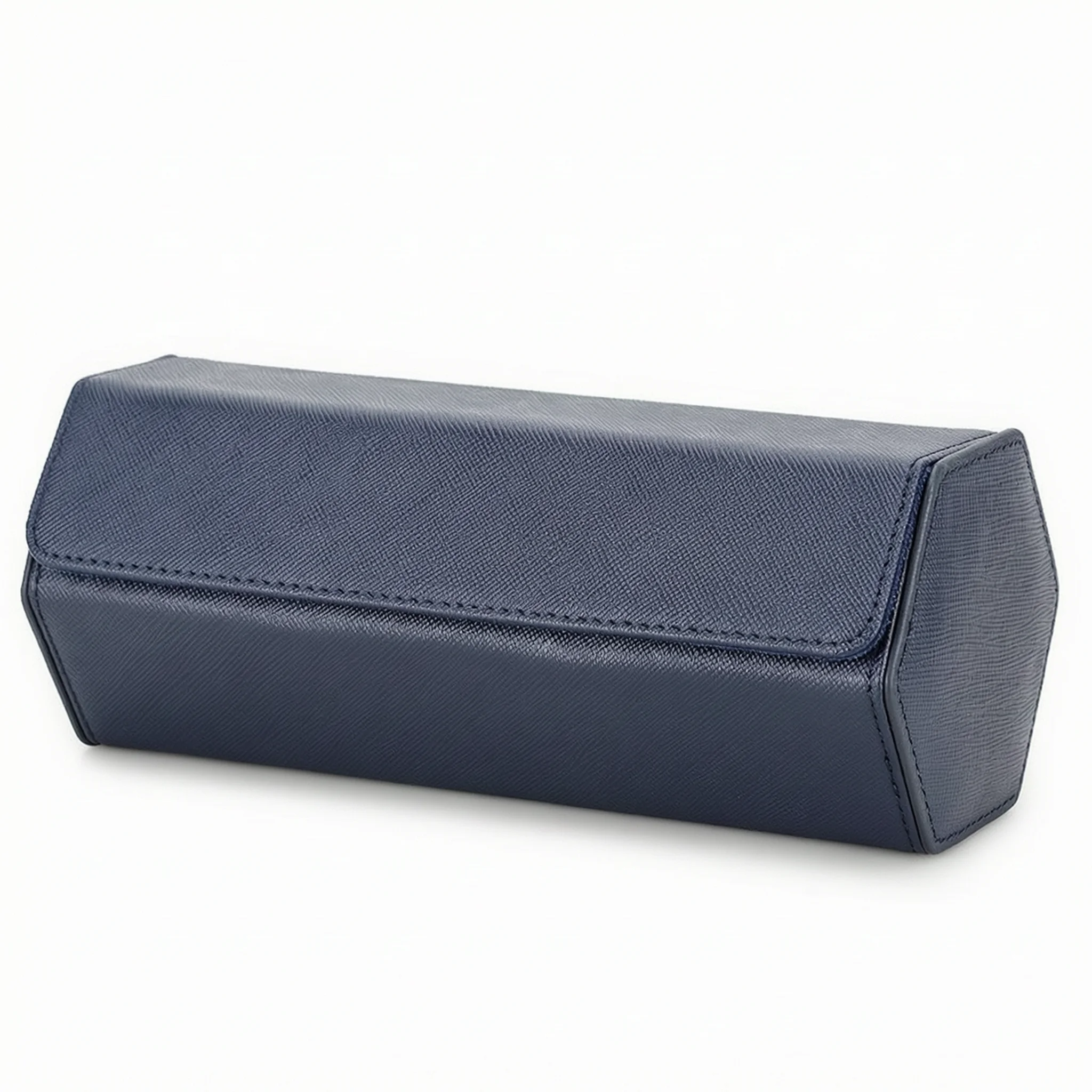 Handmade Saffiano Leather Watch Pouch With 4 Watch Case Stylish Storage Solution 3 Travel Case