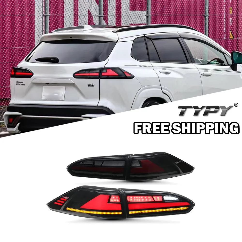 TYPY Car TailLamps For Toyota Corolla Cross 2022 Upgraded LED Taillights Dynamic Turn Signal Lamp Brake DRL Car Assembly