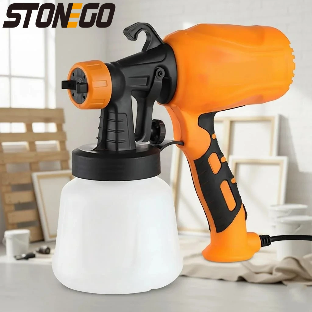 

Мощный краскопульт 550 Вт, съемный бак 950 мл, 3 режима распыления, легкая очистка, для домашней и наружной покраски