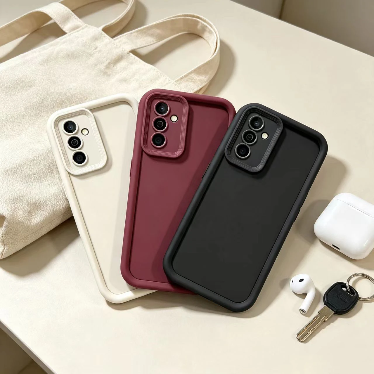 Stair Shockproof Silicone Soft Phone Case For Samsung Galaxy S22 S23 S24 S25 FE S26 Plus Camera Protection Matte Cover Coque