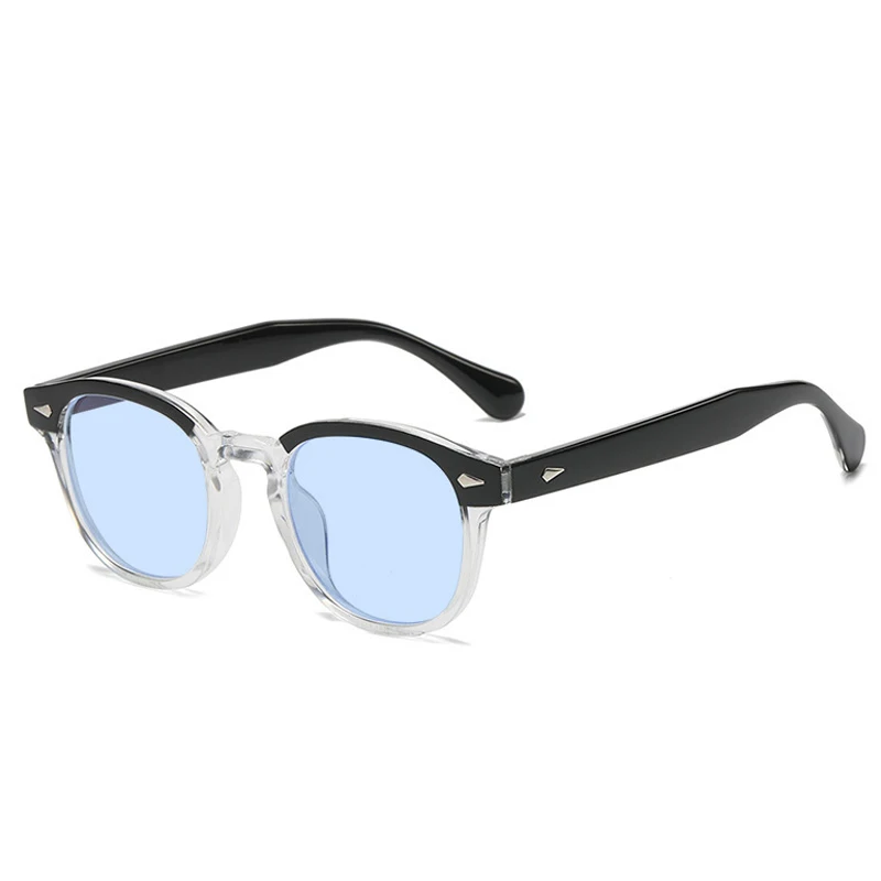 JNPCXI Qualitäts-Retro-Rundsonnenbrille für Damen, Modische Nieten-Dekoration, UV400-Schutz, Punk-Leoparden-Sonnenbrille für Herren