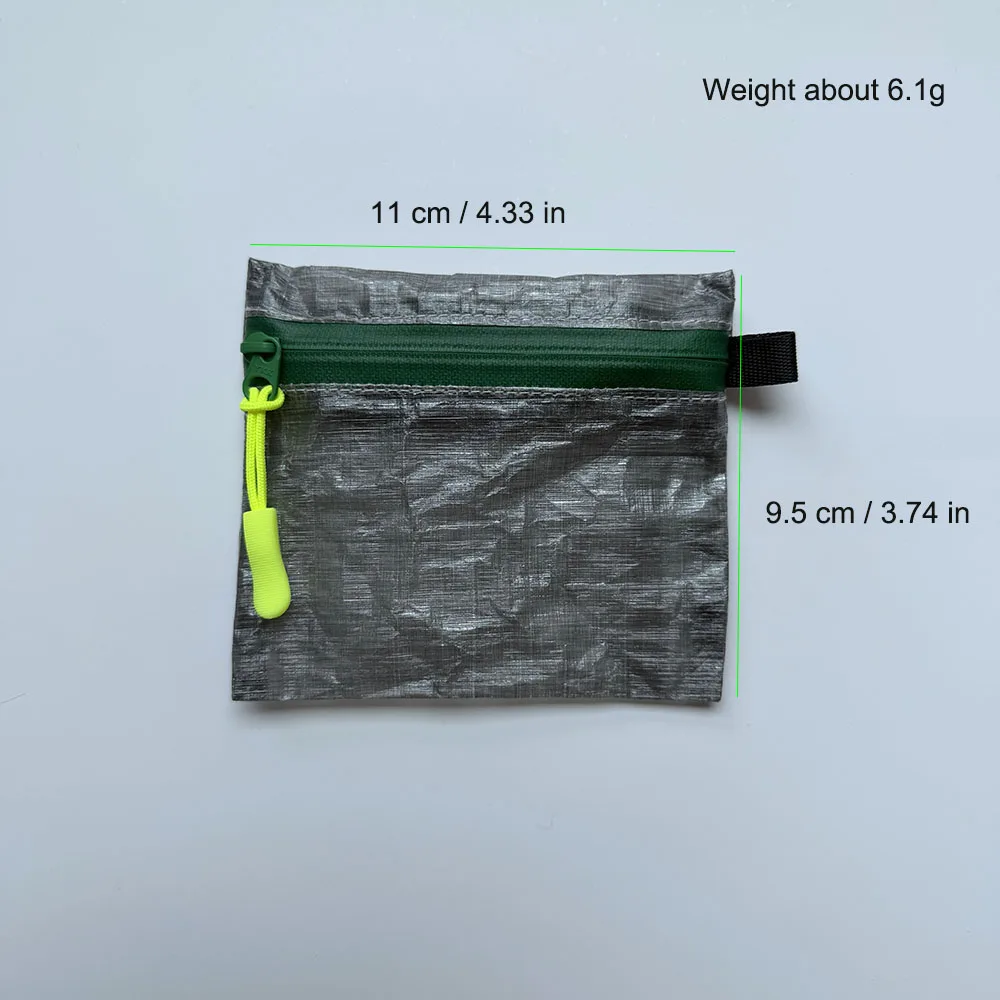 DCF Mini-Aufbewahrungstasche, ultraleicht, YKK-Reißverschlusstasche, Münzgeldbörse, Outdoor, Camping, Wandern, wasserdicht, Organizer-Sack für Kopfhörer