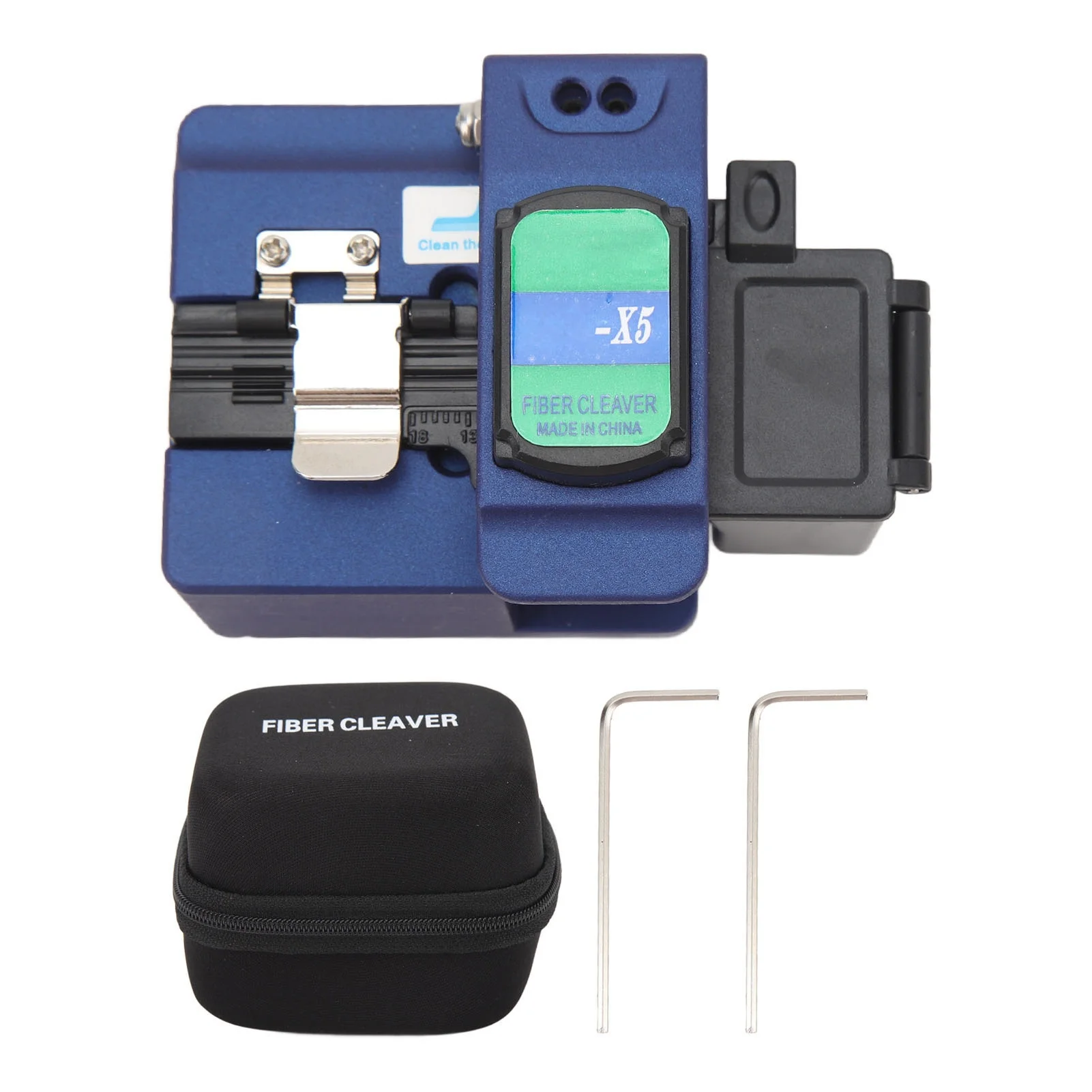 optical-fiber-cleaver-high-accuracy-automatic-return-fiber-cutter-cold-connection-hot-melting-blue