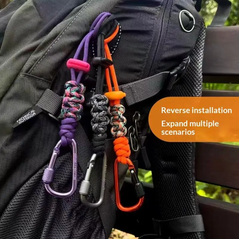 Portable Water Bottle Lanyard Backpack Pendant Keychain Travel Mountaineering Essential Water Bottle Buckle Hanging