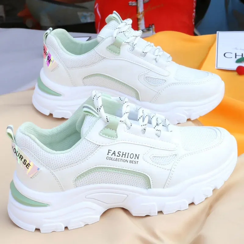 2023 New Fashion Women\'s Platform Sneakers Women Shoes Casual Chunky Sport Shoe White Vulcanized Tennis Female Comfortable