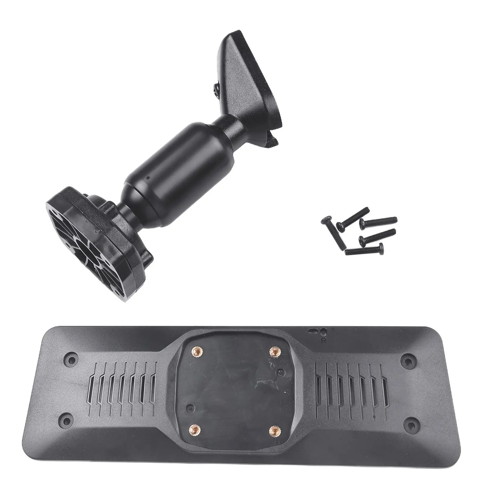 Black Back Plate Panel Bracket Back Plate Panel Bracket Changeable Mirror Bracket QC Test Facility Screws Strap