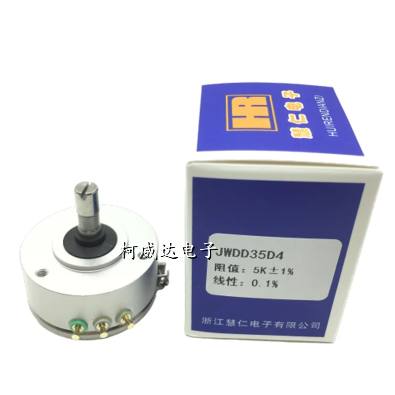 1PCS，Precision conductive plastic angular displacement sensor，JWDD35D4 5KΩ±1%，Conductive plastic potentiometer, 360 degree rotat