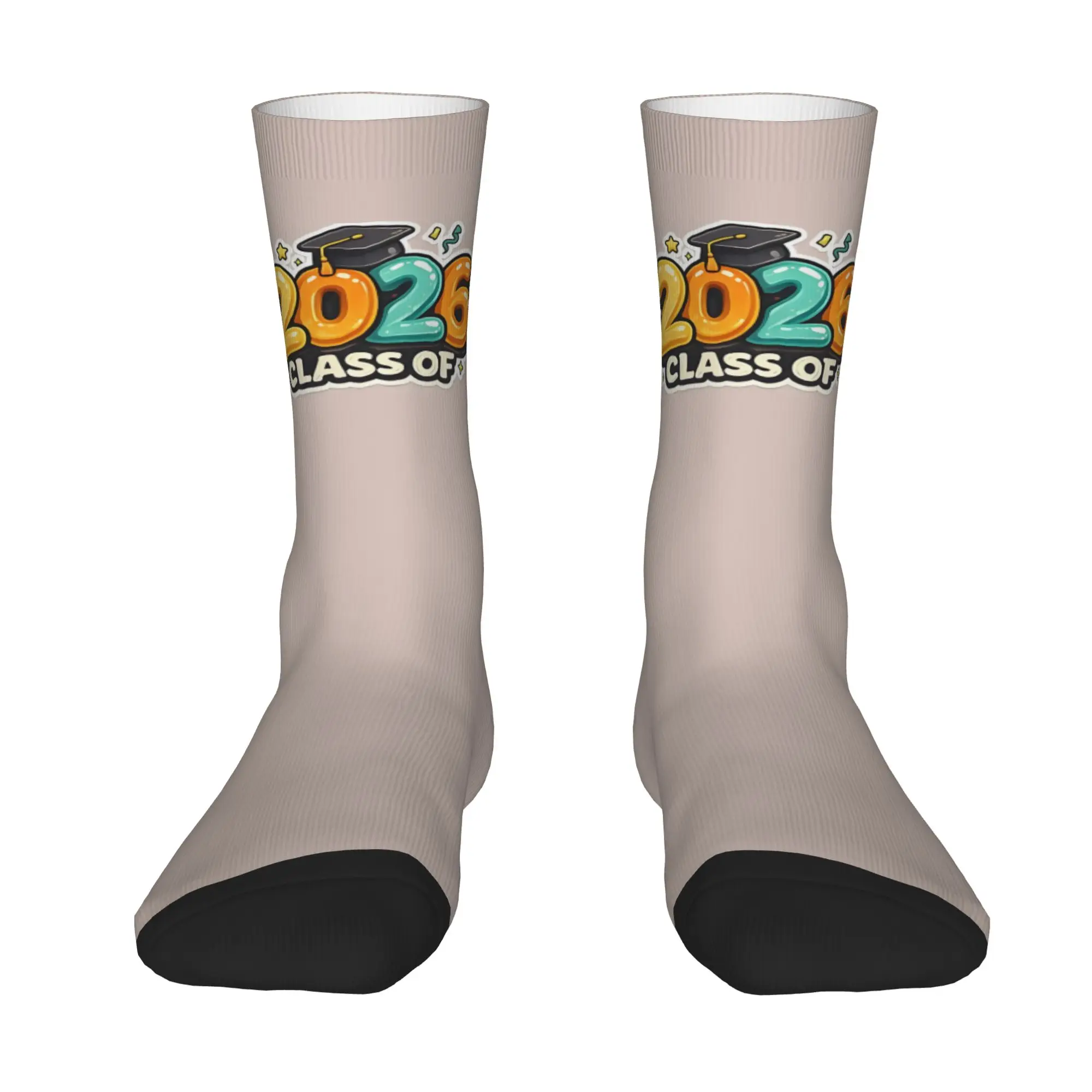Funny Sock Graduation in 2026 Class Of 2026 Graduation Cap  Style Rock Seamless  Printed Men Crew Socks Casual Men's Socks