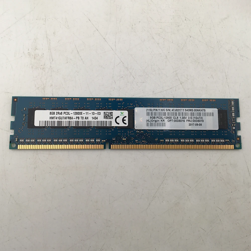 1 Uds memoria de servidor para IBM RAM X3100 M4 X3200 X3250 M5/4/3 00D5018 47J0217 8GB DDR3 12800E 1600 ECC