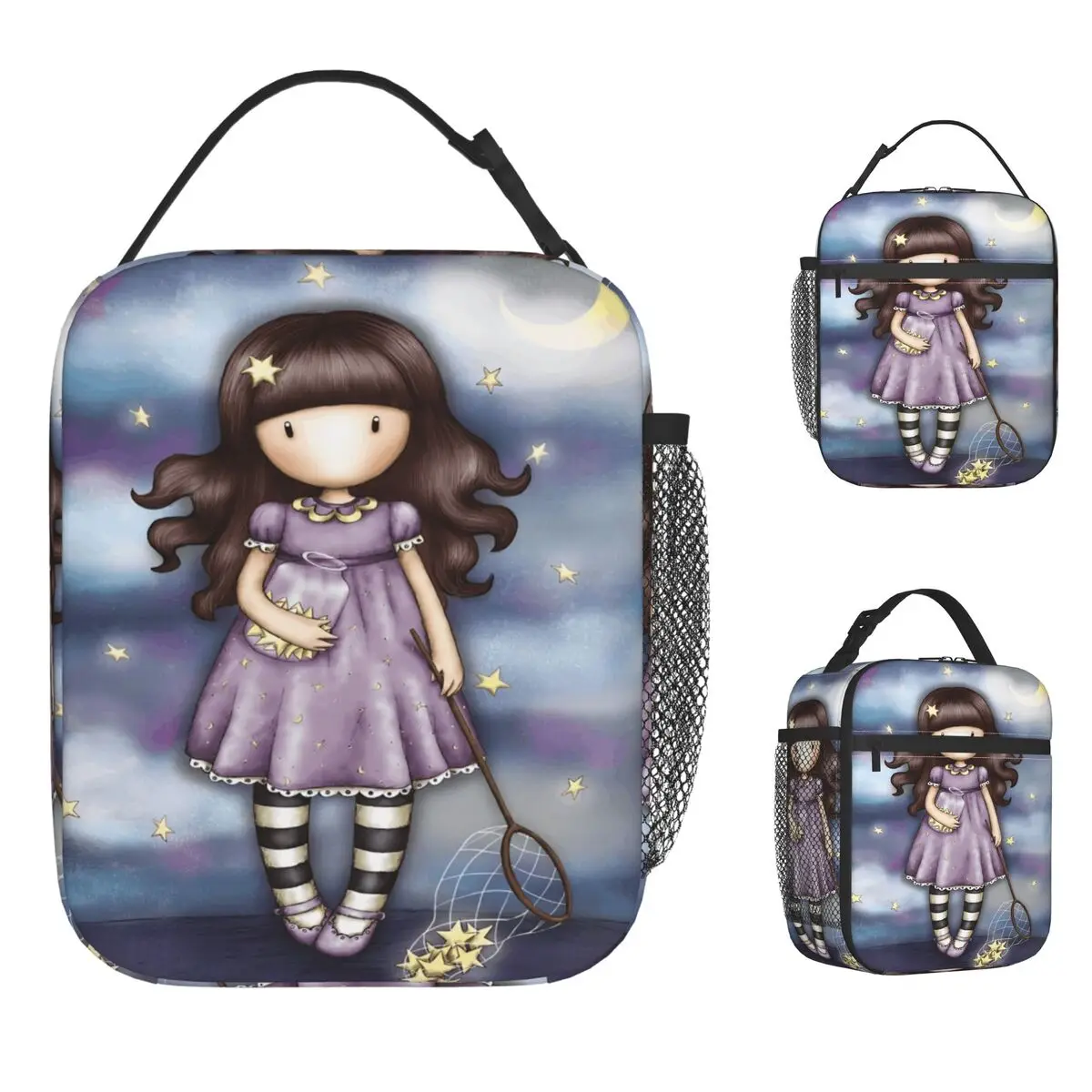 

Little Girl Lunch Bag Night Funny Lunch Box For Women Office Portable Insulated Cooler Bag Waterproof Designer Tote Food Bags