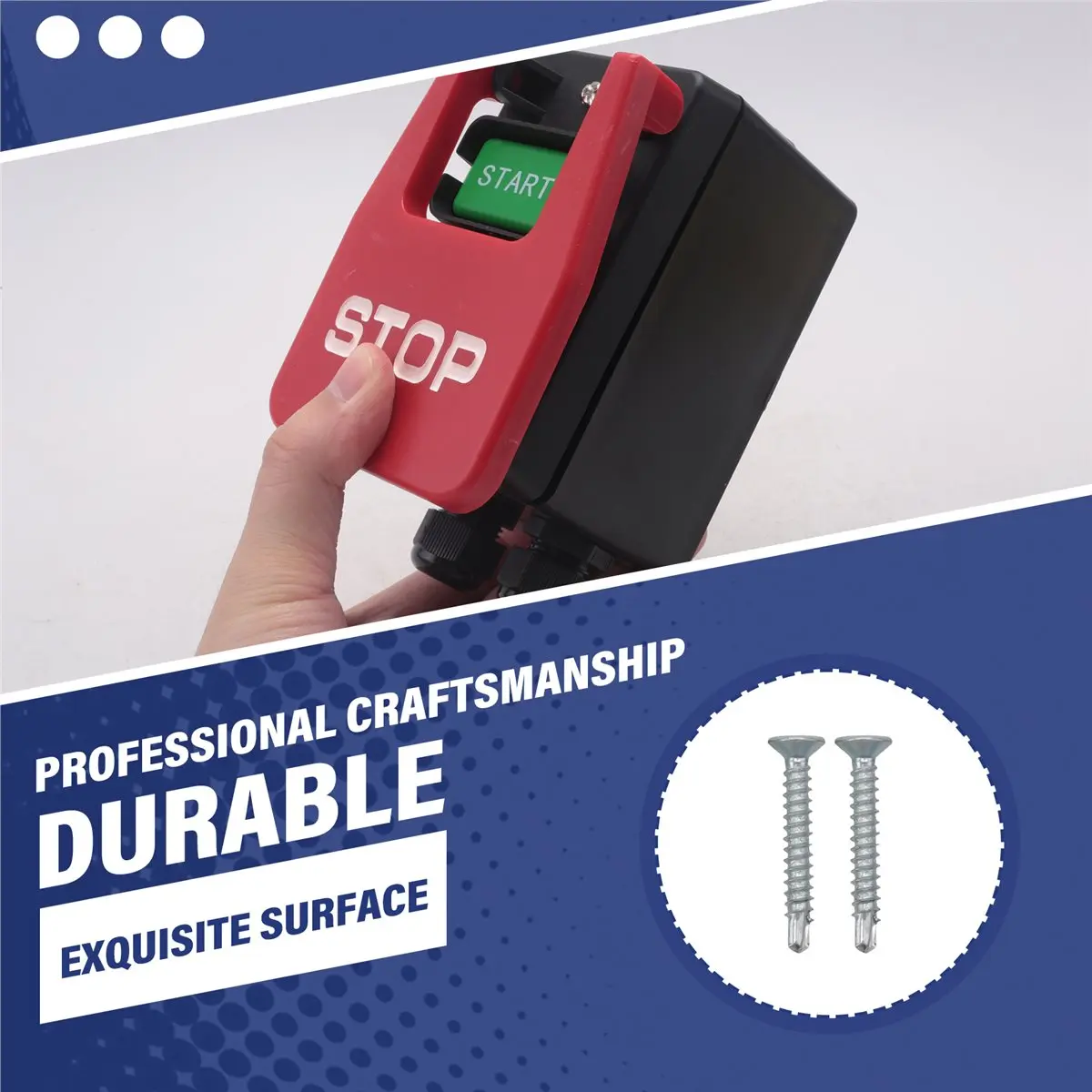 【WSFS】 110/220V Single Phase on/Off Switch,Safety Power Switch with Large Stop Sign Paddle Easy Contact for Power for Table Saw
