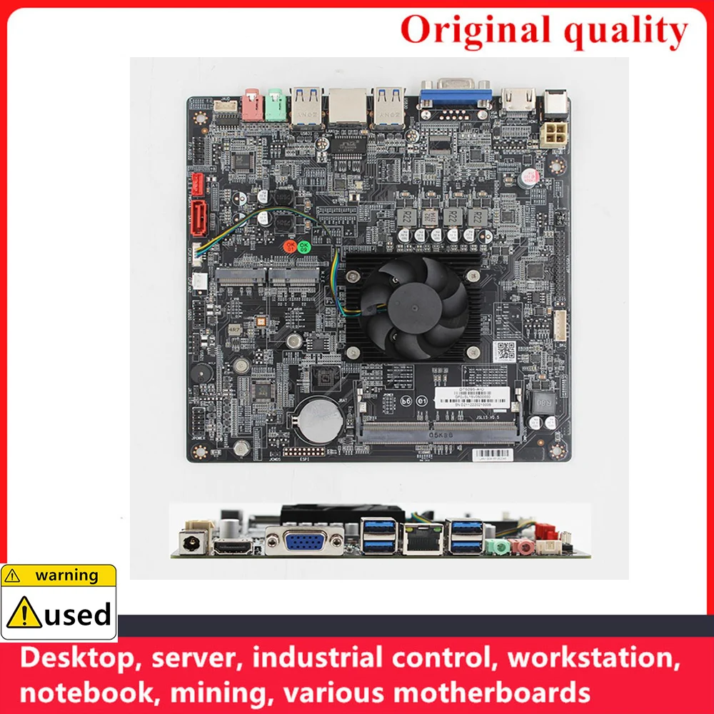 Used 100% Tested For Soyo N5095 DDR4 16G DC12V VGA HDMI NAS All-in-one cash registers MINI ITX Workstations Servers motherboards