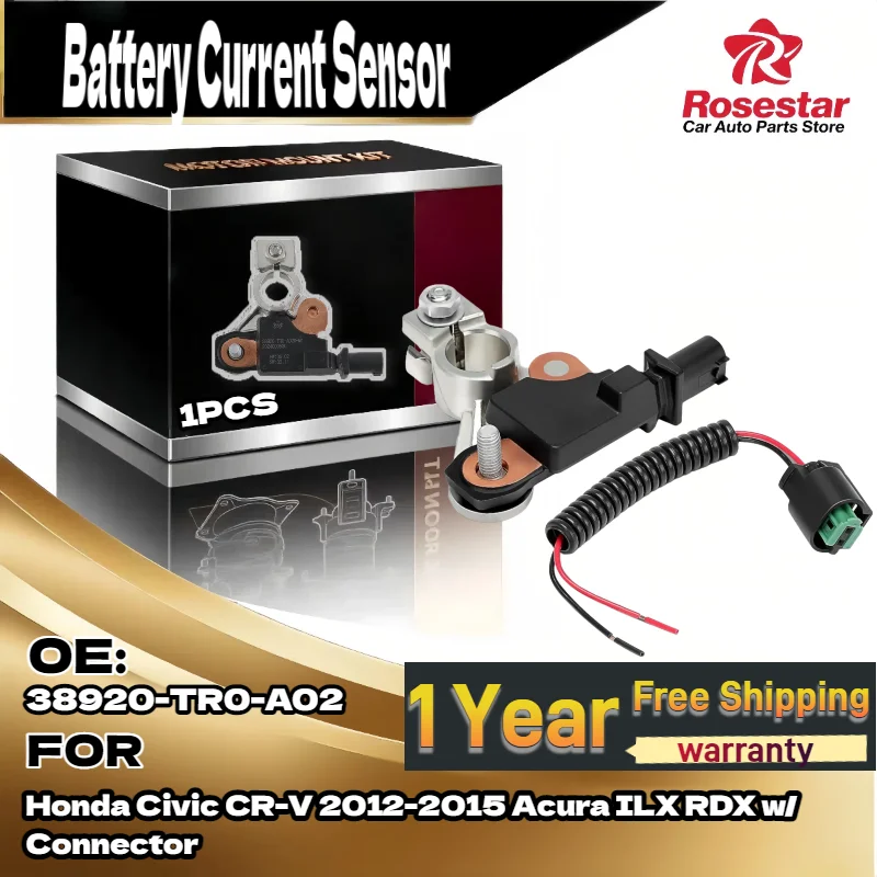 

For Battery Current Sensor with Connector for Honda Civic CR-V 2012-2015 for Acura ILX RDX 38920-TR0-A02