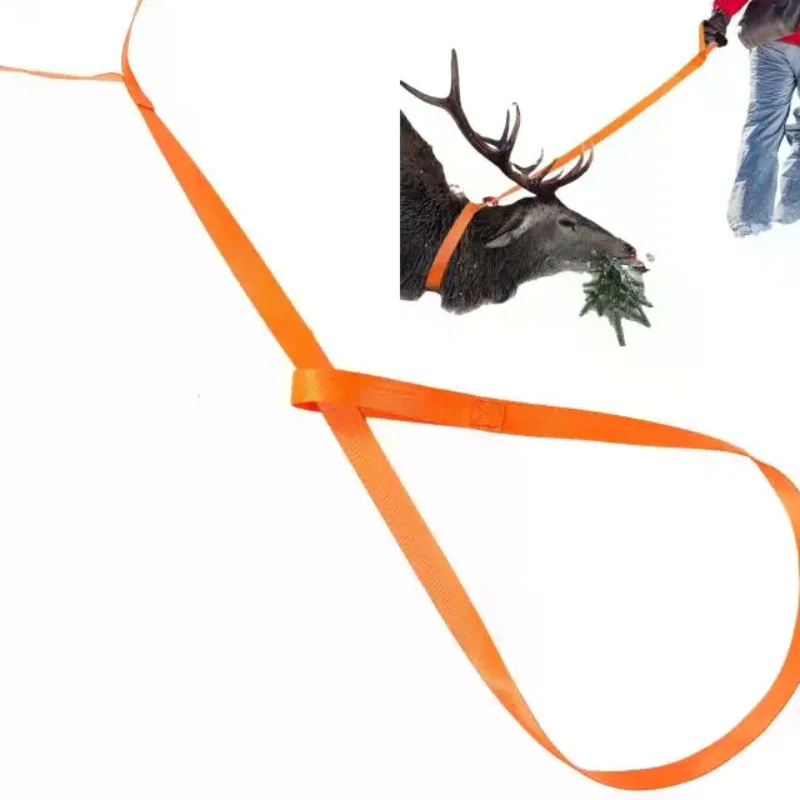 

Цельный портативный съемник, тянущая веревка для оленя, охотничий ремень для оленя с ручкой, универсальный ремешок для фермы на открытом воздухе