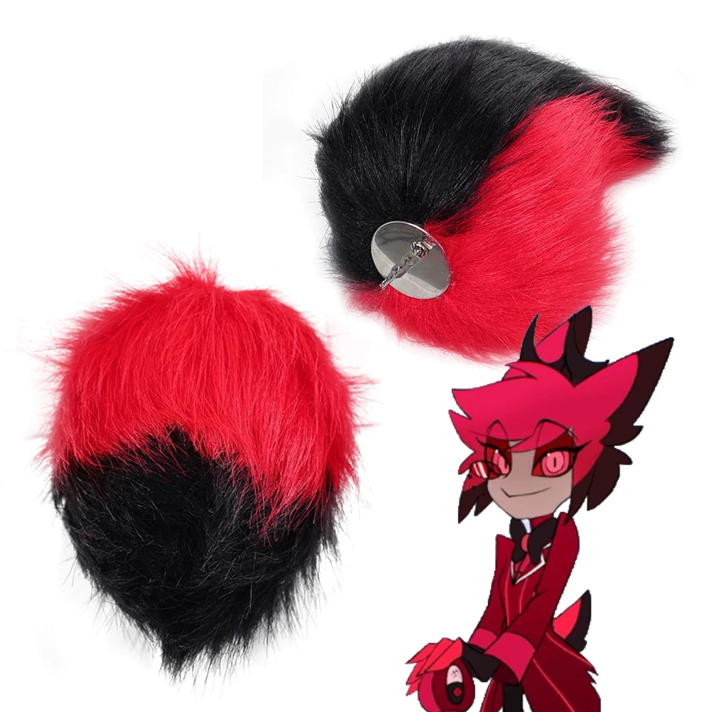 تمويه التلفزيون الجحيم نزل Alastor تأثيري الأحمر الذيل زي اكسسوارات الدعائم هالوين لعب الأدوار ملابس Porps كرنفال فستان الحفلات #1