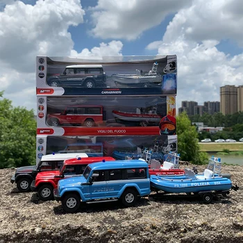 1:43 סקאלת החוף משמר משטרה כיבוי אש מחוץ לרכב רכב speedboat סירות הדמיה מכונית מכונית דגם אספנות מתנה מזכרת צעצוע