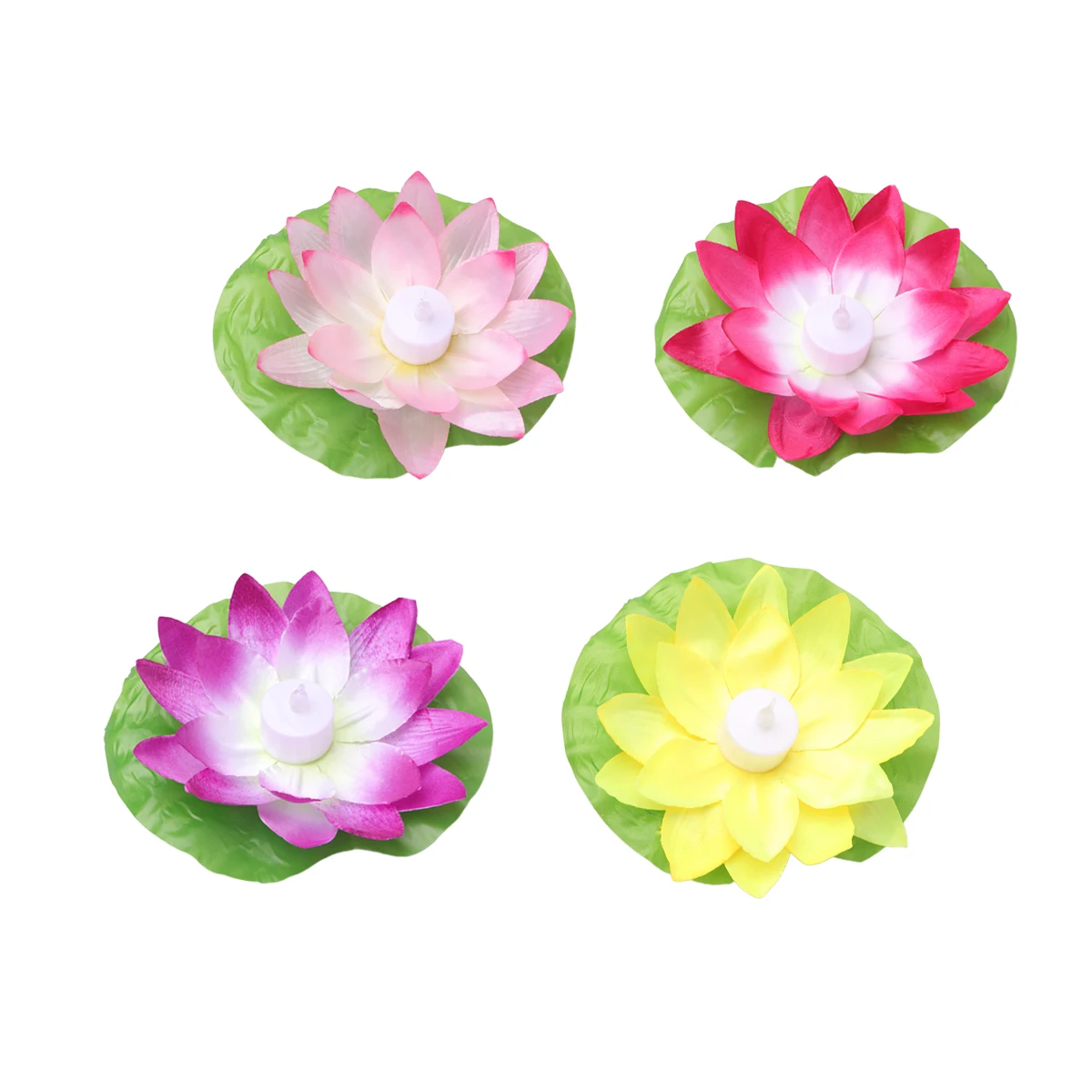 4 قطعة LED العائمة لوتس جودة عالية الألوان الزاهية نعمة بركة بحيرة ديكور مهرجان العائمة لوتس