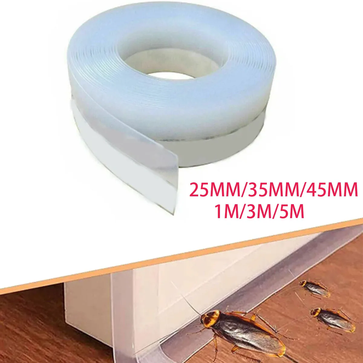 Stripping Door Seal Strip Silicone Sealing Tape for Weather Window Seal Weather Around Showers Tough Flexible Stops Draft