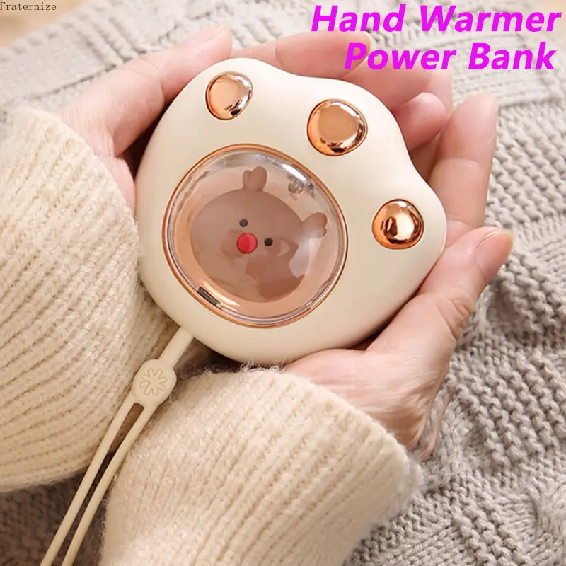 

Mini Hand Warmer Heating Pad USB Rechargeable Handy Warmer Heater Pocket cute bear cat paw Cartoon Electric Winter Heater Warm