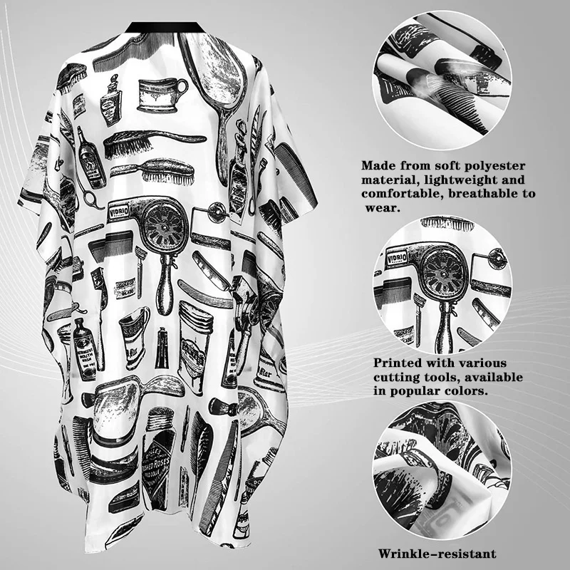 Barber Apron Waterproof Haircut Apron Cape Haircut Cover Salon Hairdresser Haircut Cover Colored Apron Styling Cloth view 2