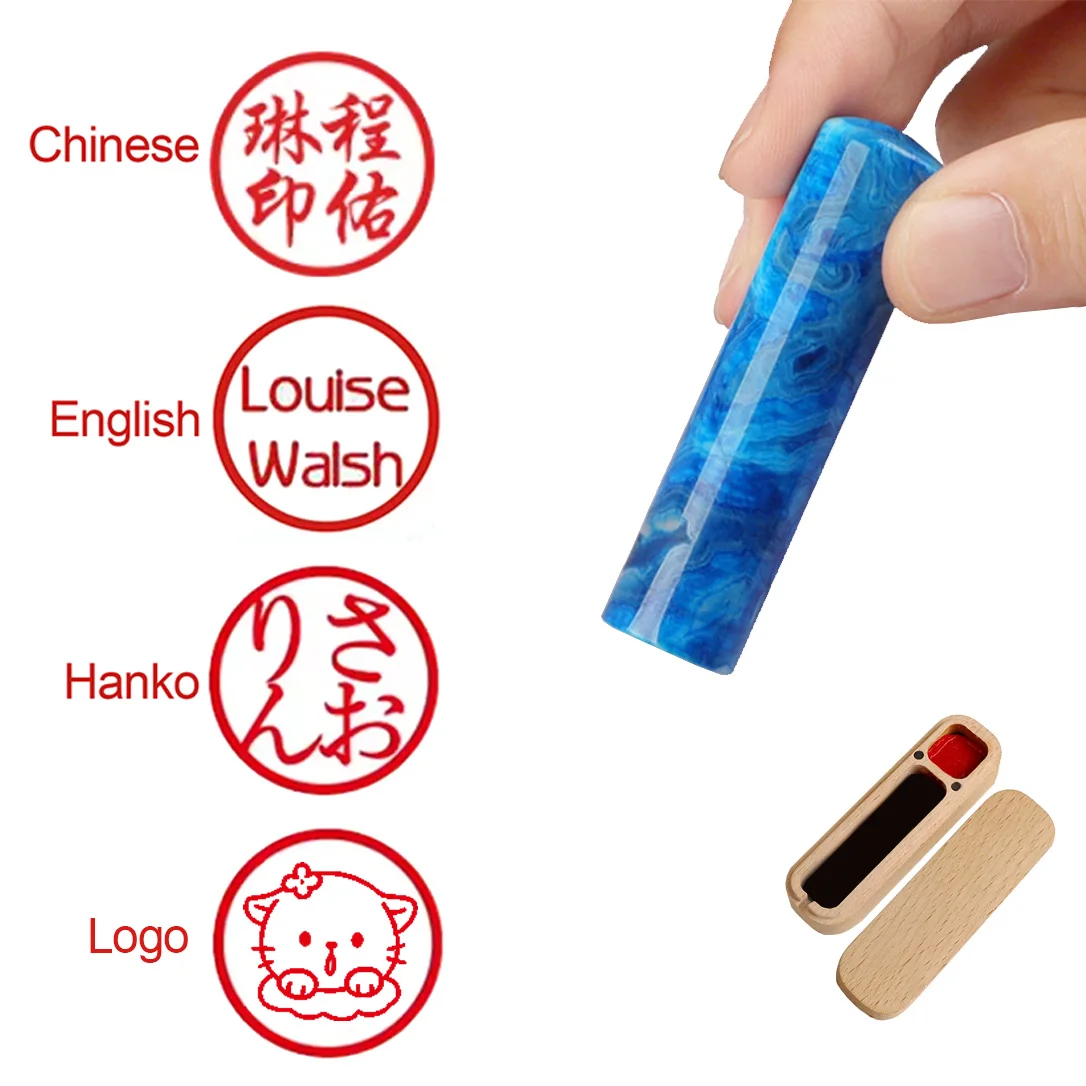 

Custom Personal Name Stamps Janpan Hanko Stamp Stone Seal School Office Bank Identification Supermarket Receipt Signature Chop