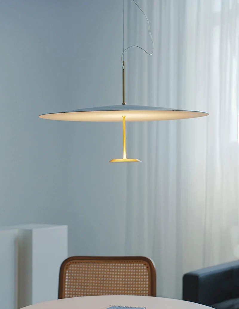 

Italian Design Modern Minimalist Pendant Lamp For Living Room Flying Saucer Pendant Light For Dining room Gold Hanging Lamp