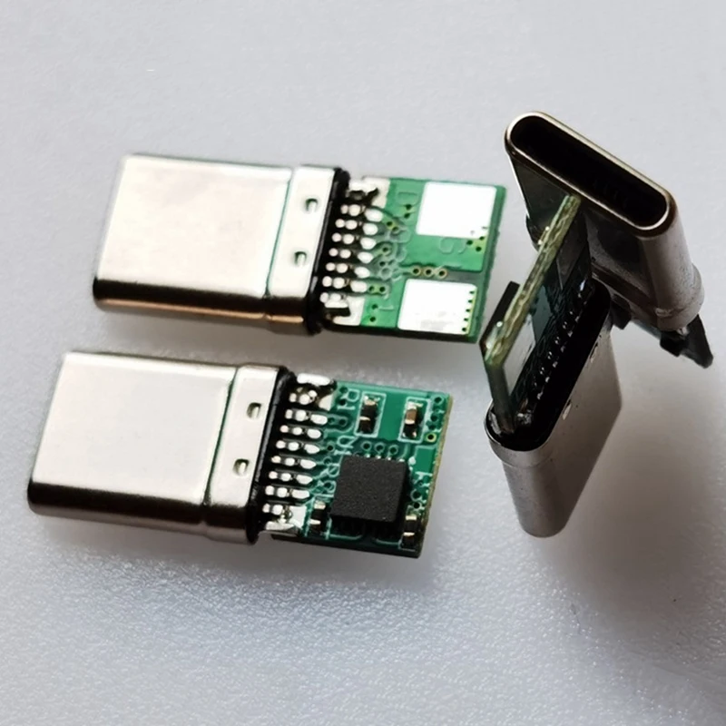 USB Tipo-C Conector macho Plug, módulo de carga rápida, QC4 Charge Connector, Decoy Board, PD 2 3.0, DC Trigger Cable, 10Pcs