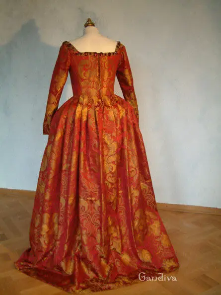 ビクトリア朝のチューダー女王ドレスコートボールガウンドレス中世ルネッサンスアフタヌーンファッションコスチューム