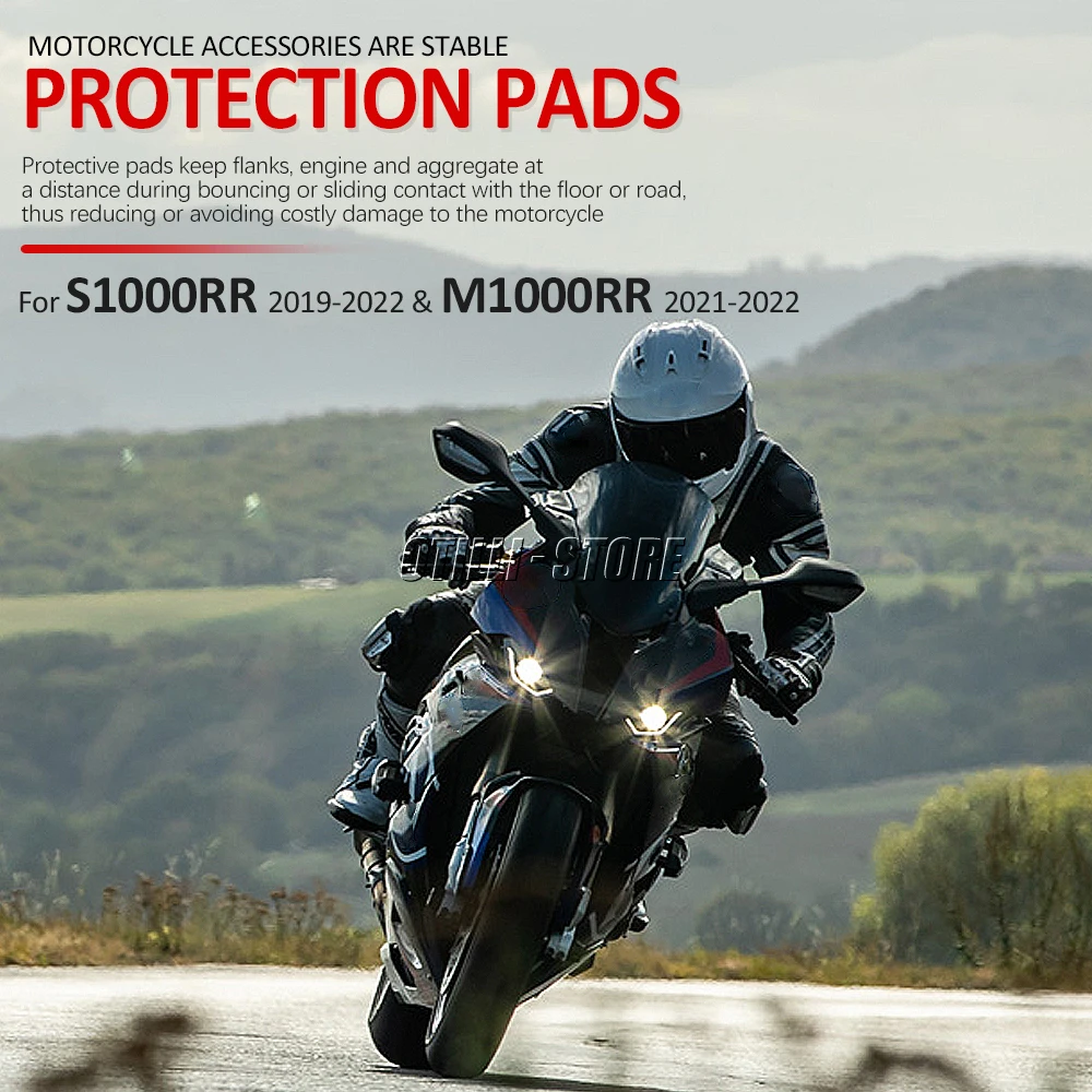 Motorcycle Accessories For BMW S1000RR M1000RR Frame Sliders Pad Protector S/M 1000RR Anti-Fall Glue Falling Protection Pads Set