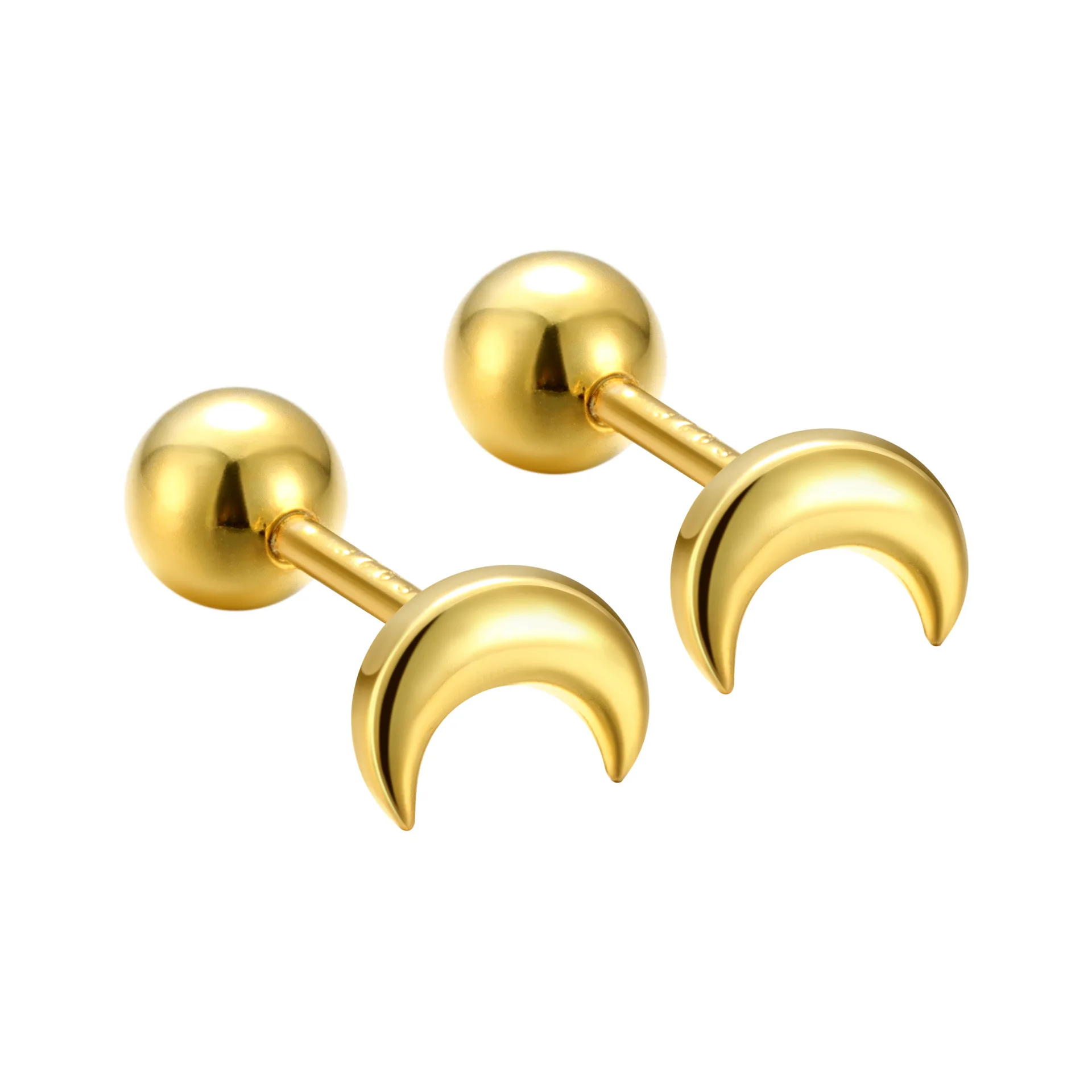 2024 Hypoallergenic Trend Gold Color Lucky Stars Moon Stud Earring for Women Charming Exquisite Party Jewelry Gift