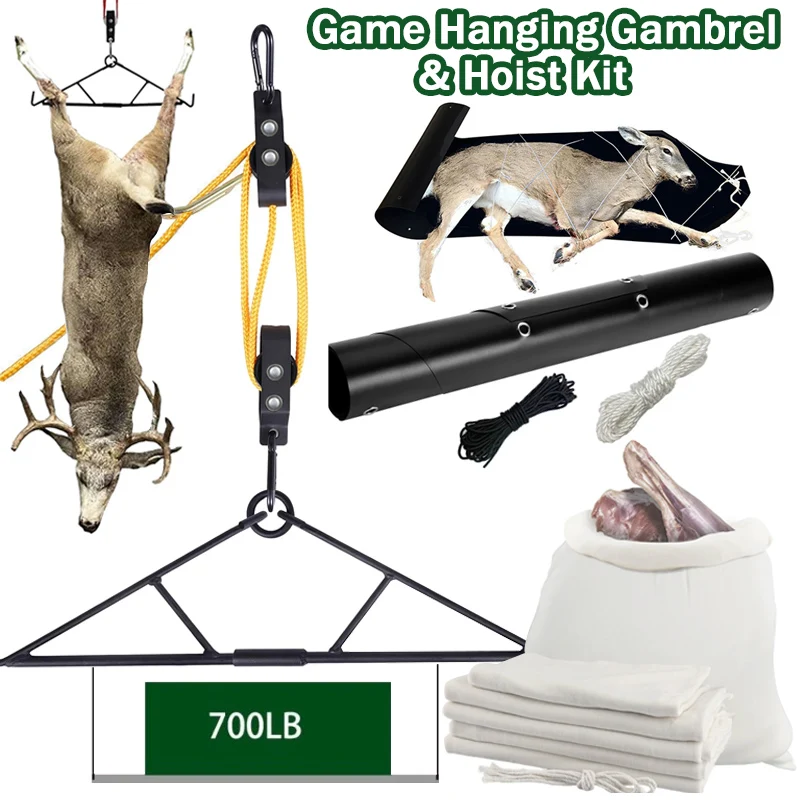 Deer Hunting Gear Deer Hanger Hoist for Skinning Elk Hunting Game Bags Deer Game Hauler Sled Drag Harness Perfect for Hunters