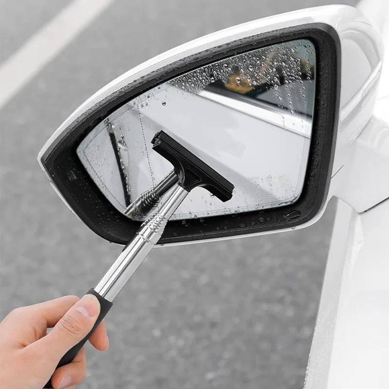 

Retractable Car Rearview Mirror Wiper Car Telescopic Mirror Squeegee Rainy Side Wiper Handheld Car Glass Cleaning Tool