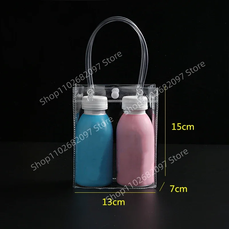 10/20pcs Clear Tote Waterproof Bag Reusable PVC Clear Shopping Bag Shoulder Handbag Environmentally Travel Storage Bag Shoes Bag