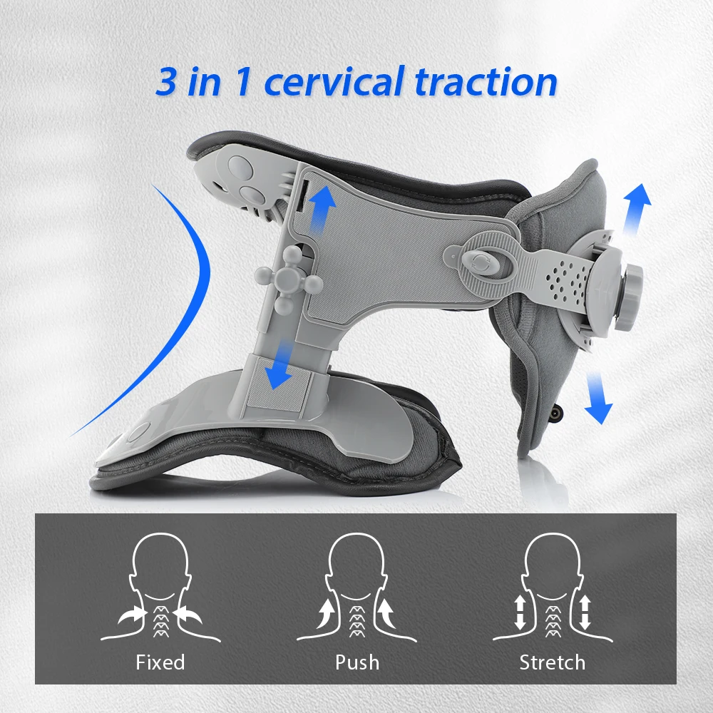 Heating Cervical Neck Traction Device Medical Neck Massager Adjustable Vertebra Spine Support Brace Neck Stretcher Corrector