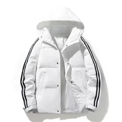 New Winter Men Hooded Puffer Jackets Casual White Duck Down Coats High Quality Male Outdoor Loose Windproof Warm Duck Parkas 3XL