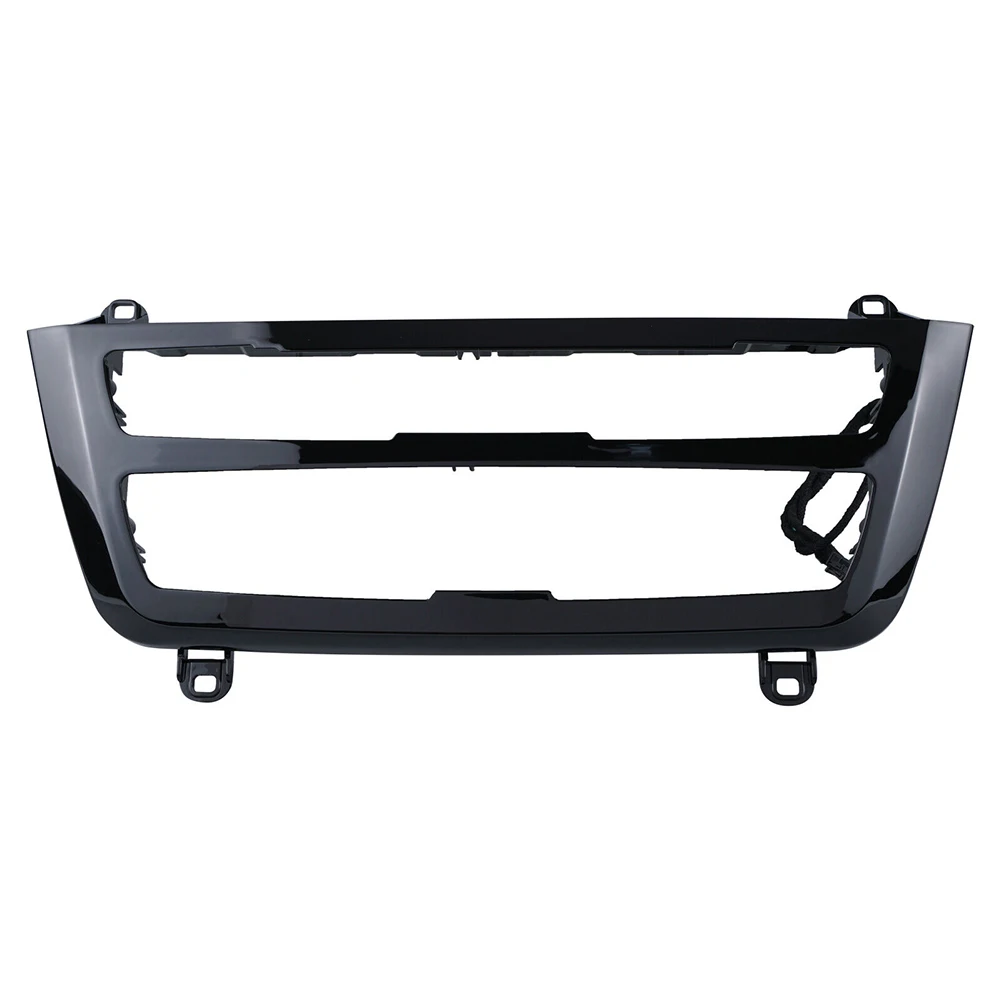 BMW 3&4 시리즈 F30 LCI용 글로스 블랙 AC 패널 라이트 트림 (LED 대시보드 센터 콘솔 포함, 블루 & 오렌지 LED 조명)