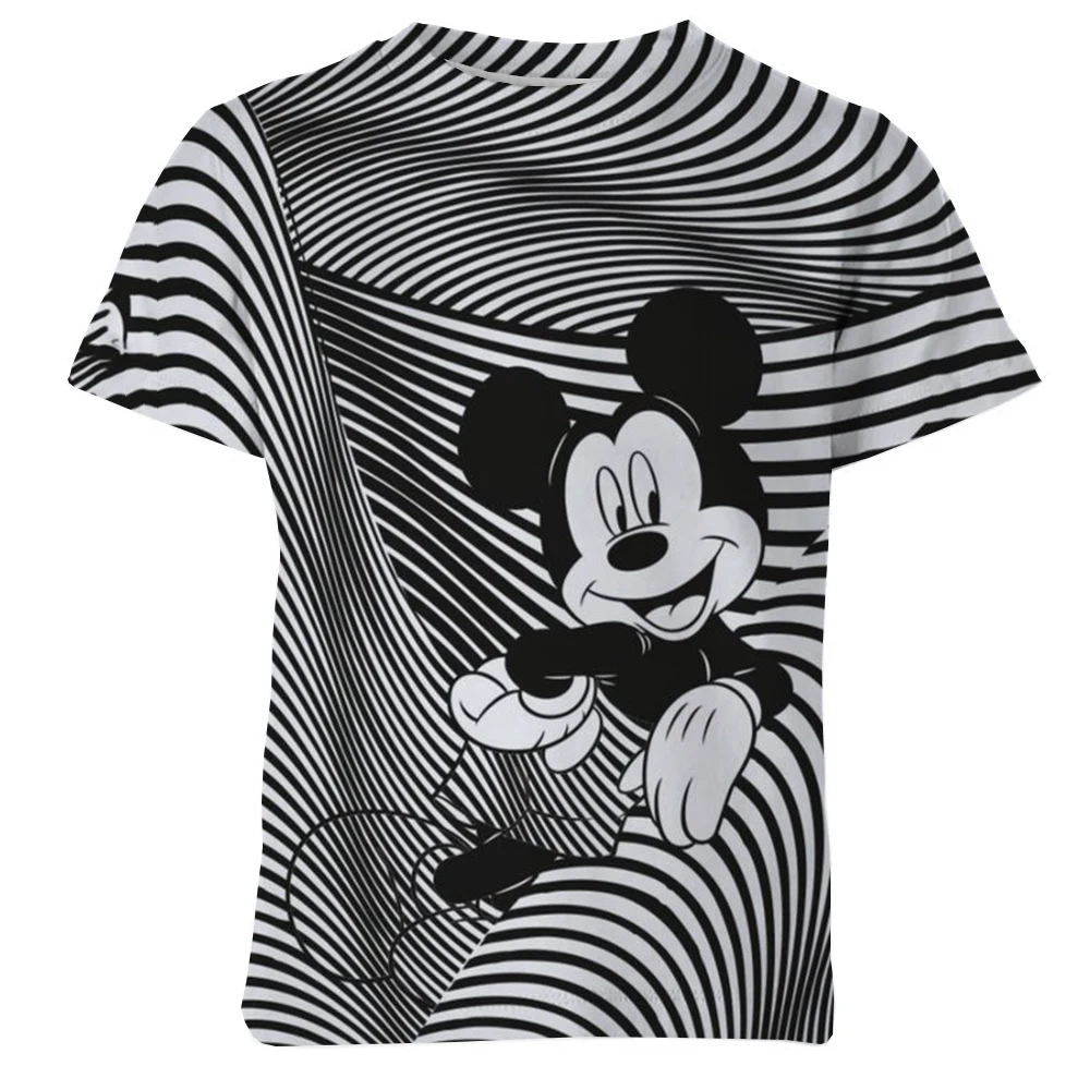 Summer Children Mickey Mouse T-Shirts Girls 3D Cartoon printing T Shirts Boys Disney Series Kids Fashion Leisure Tops Clothing