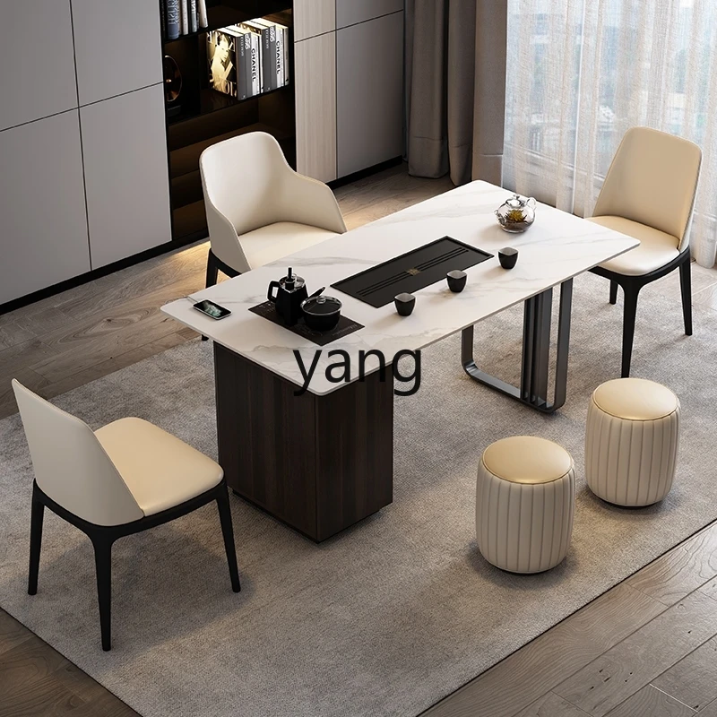 

LMM Modern Simple Tea Table Integrated Slate Household Kung Fu Tea Table