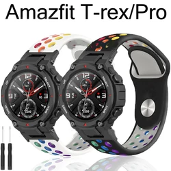 Breathable Silicone Strap For Huami Amazfit T-REX 2 Smart Watchband Women Men Bracelet For Xiaomi Amazfit T-Rex/T-Rex Pro Correa