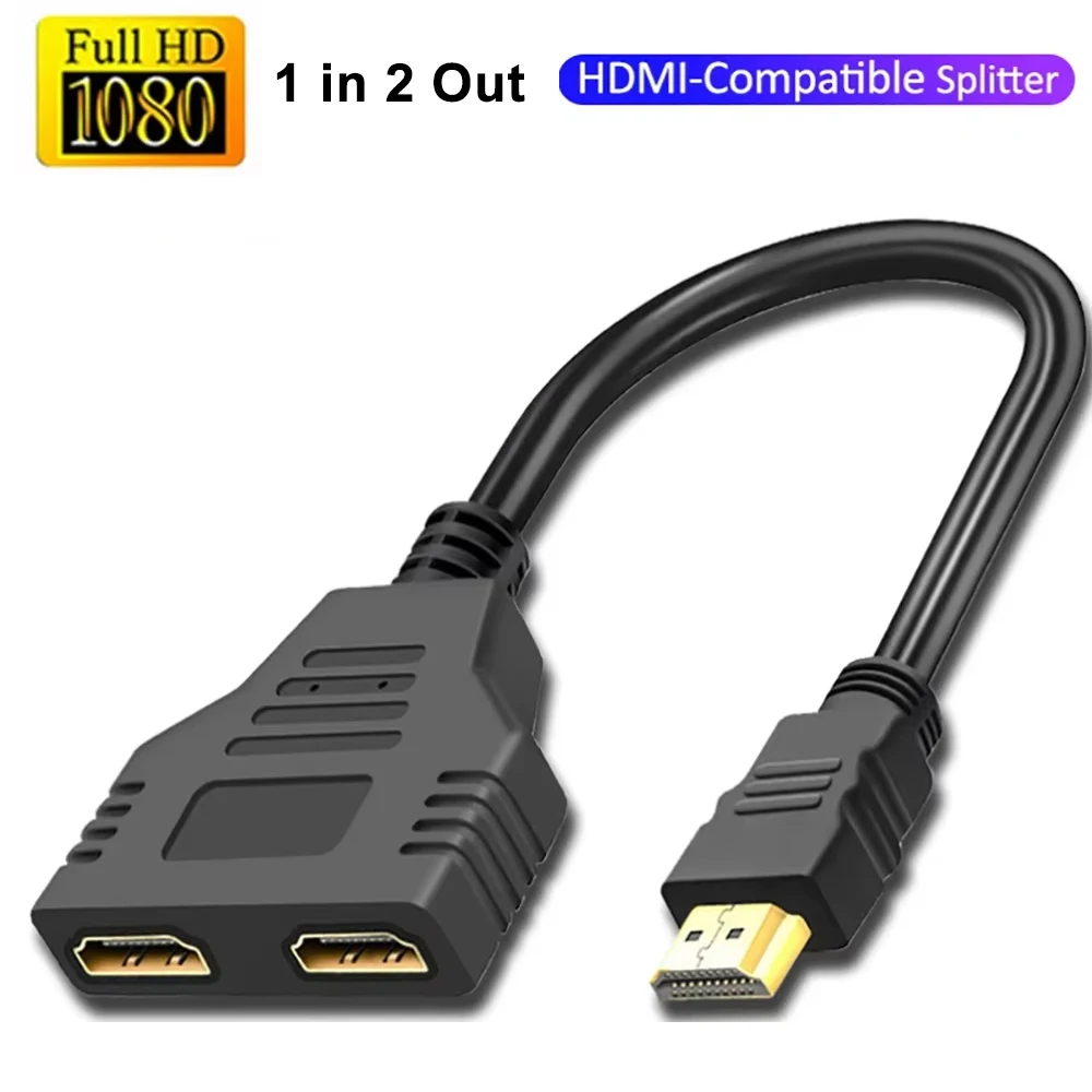 HDMI-متوافق الفاصل كابل الفيديو التبديل محول الناتج محور X صندوق PS3/4 DVD HDTV PC لأجهزة الكمبيوتر المحمول التلفزيون HD 1080P 1 المدخلات 2 خارج