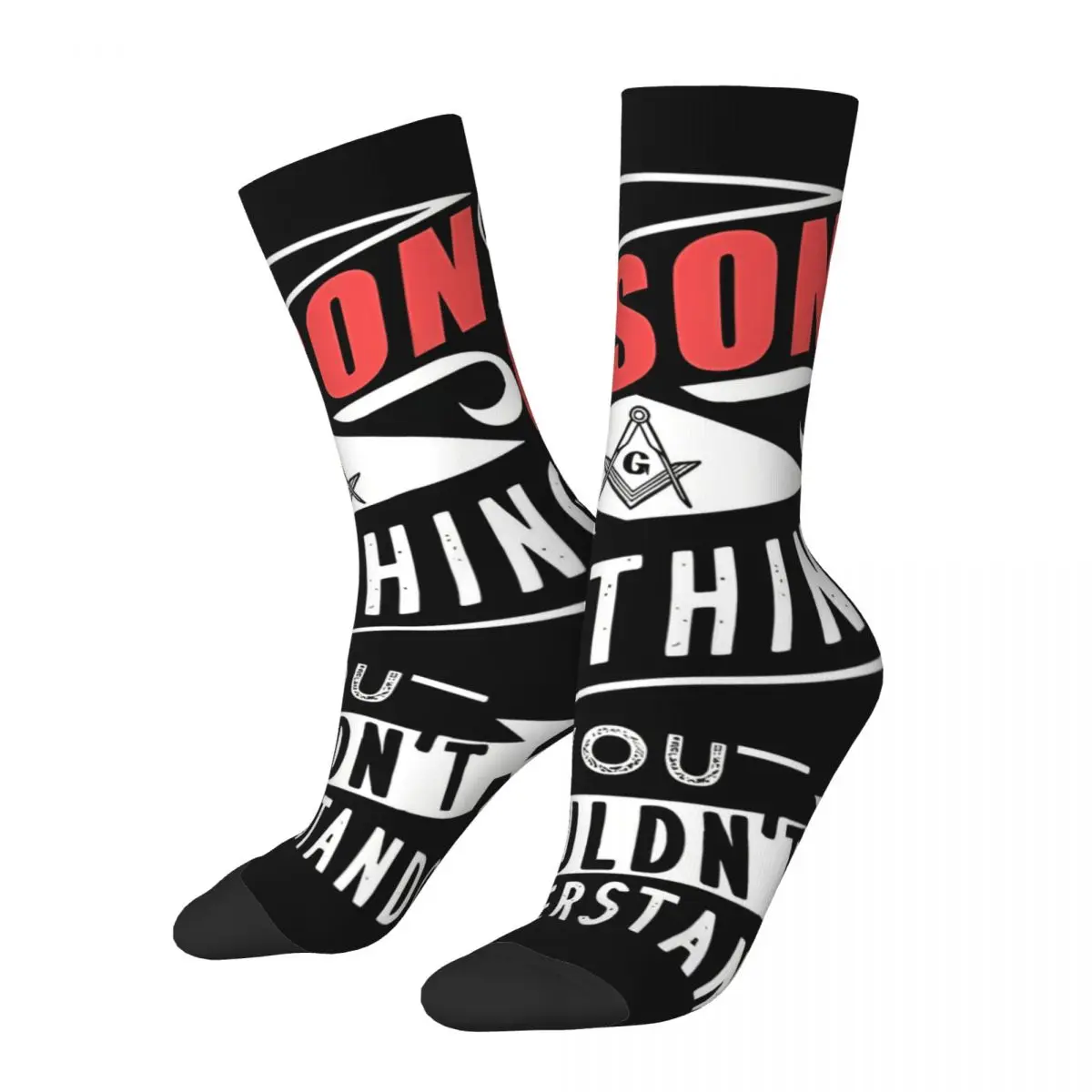 

Freemason Masonic Conspiracy Men Women Socks Cycling Novelty Spring Summer Autumn Winter Stockings Gift