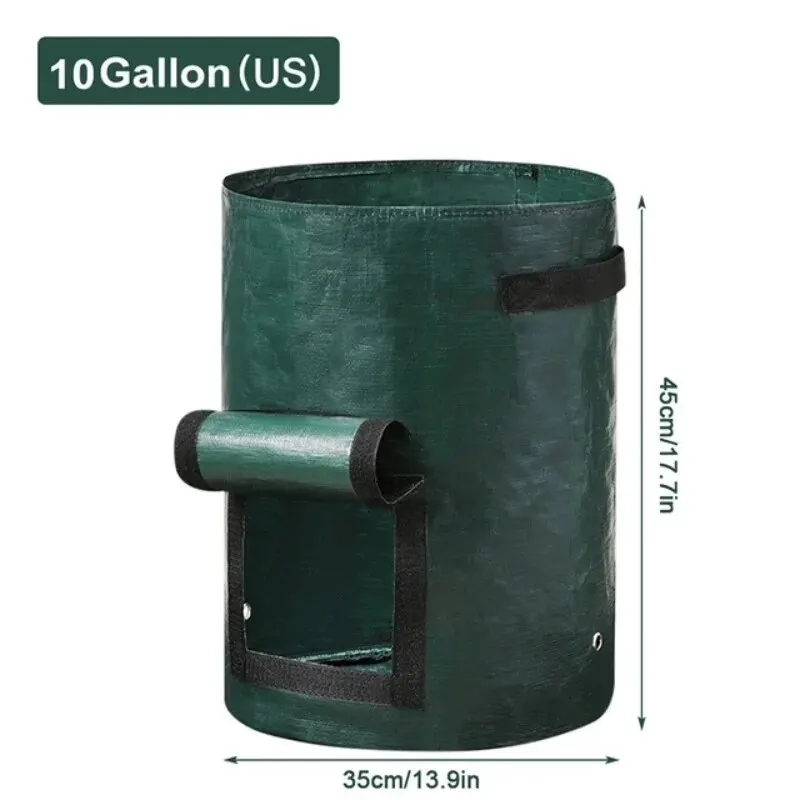 Garden Grow Bags 3/5/7/10 Gallon Potatoes Grow Bags Gardening Plant Growing Bags PE Fabric Carrot Vegetable Planter Container view 6