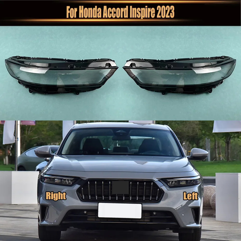 

For Honda Accord Inspire 2023 Headlight Cover Headlamp Shell Mask Transparent Lampshdade Lens Plexiglass Auto Replacement Parts